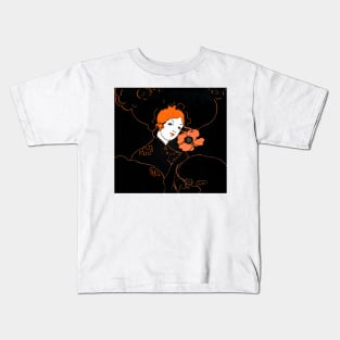 Redhead girl with flower from the 20s Kids T-Shirt